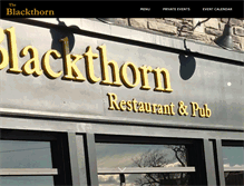 Tablet Screenshot of blackthornrestaurant.com